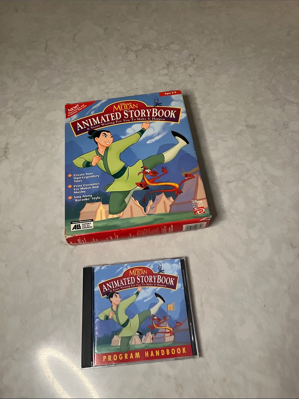 Vintage Windows 95 CD ROM Disney Mulan Animated Storybook